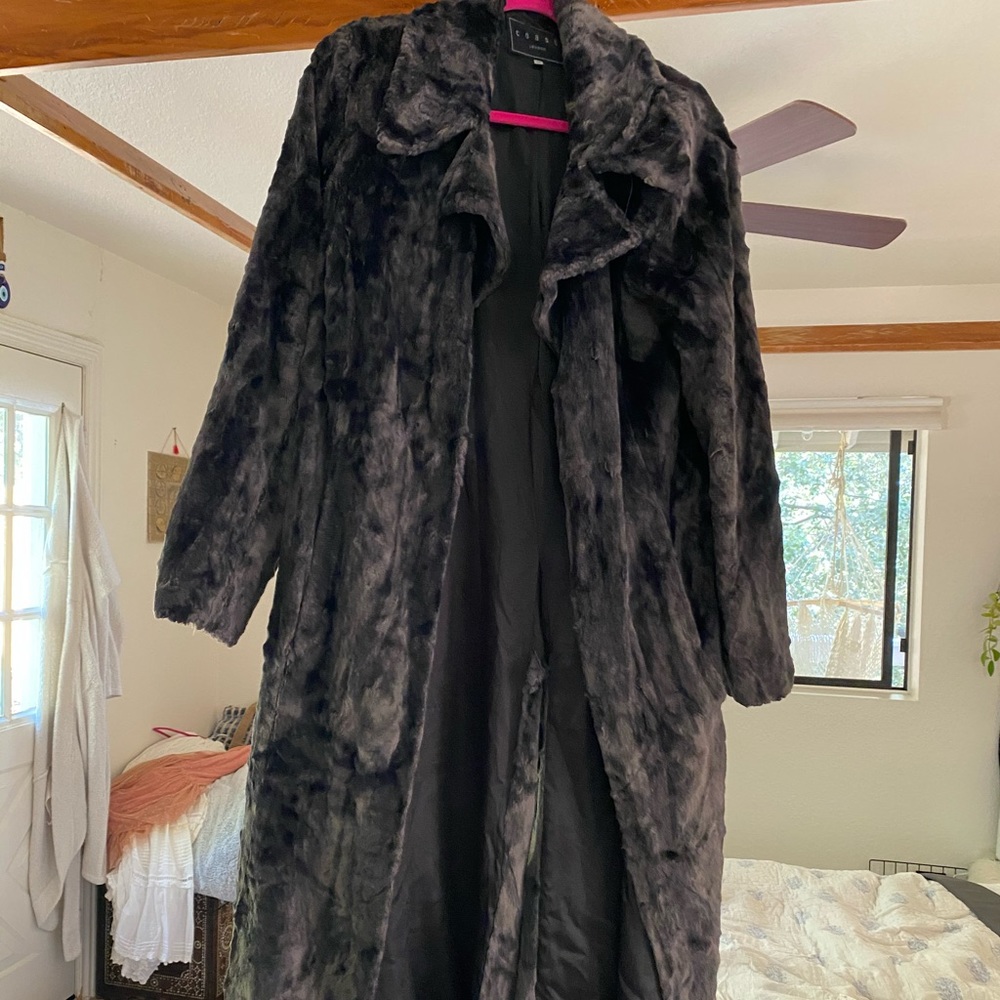 Vintage (1997) Coast fake fur coat. Uk 14. US 8.